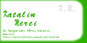 katalin merei business card
